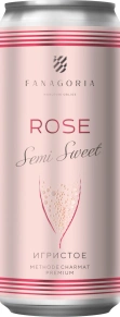 Игристое вино Розовое Полусладкое, Фанагория, 0.25 л
