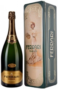 Шампанское Perle Brut, Ferrari, DOC, 2007, 1.5 л