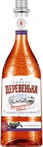 Ликер Черноплодная рябина на коньяке, Зимняя деревенька, 0.5 л