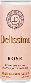 Игристое вино Rose Semi-Sweet, Delissimo, 0.25 л