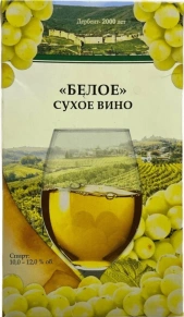 Вино Белое сухое, Ника-С, 1 л