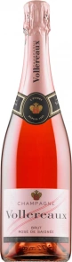 Шампанское Brut Rose de Saignee, Vollereaux, AOC, 0.75 л