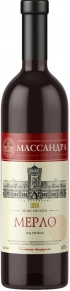 Вино Мерло, Массандра, 0.75 л