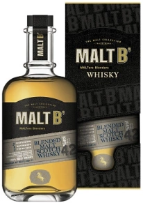 Виски Scotch Blended Malt, Malt B', 5 лет, 0.7 л (п/у)