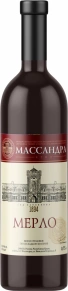 Вино Мерло полусладкое, Массандра, 0.75 л