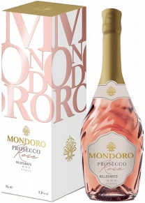 Игристое вино Prosecco Rose, Mondoro, DOC, 0.75 л (п/у)
