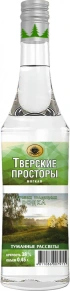 Водка Мягкая, Тверские Просторы, 0.45 л