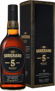 Бренди Soberano, 5 лет, 0.7 л (п/у)