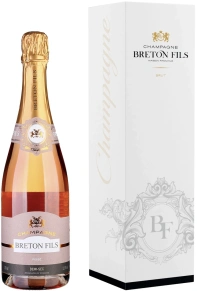 Шампанское Rose Demi-Sec, Champagne Breton Fils, AOC, 0.75 л (п/у)