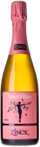 Игристое вино Cremant d'Alsace Brut Rose, Domaine Zinck, AOC, 2022, 0.75 л
