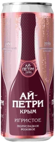 Игристое вино Розовое Полусладкое, Ай-Петри, 0.33 л