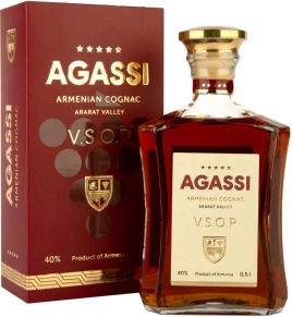 Коньяк Agassi, VSOP, 5 лет, 0.5 л (п/у)