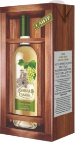 Вино Белое Сухое, Винная Гавань, 1 л