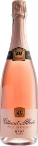 Игристое вино Cremant de Bourgogne Rose Brut, Vitteaut-Alberti, AOC, 0.75 л